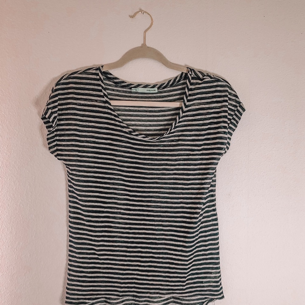 Maurices navy stripped top